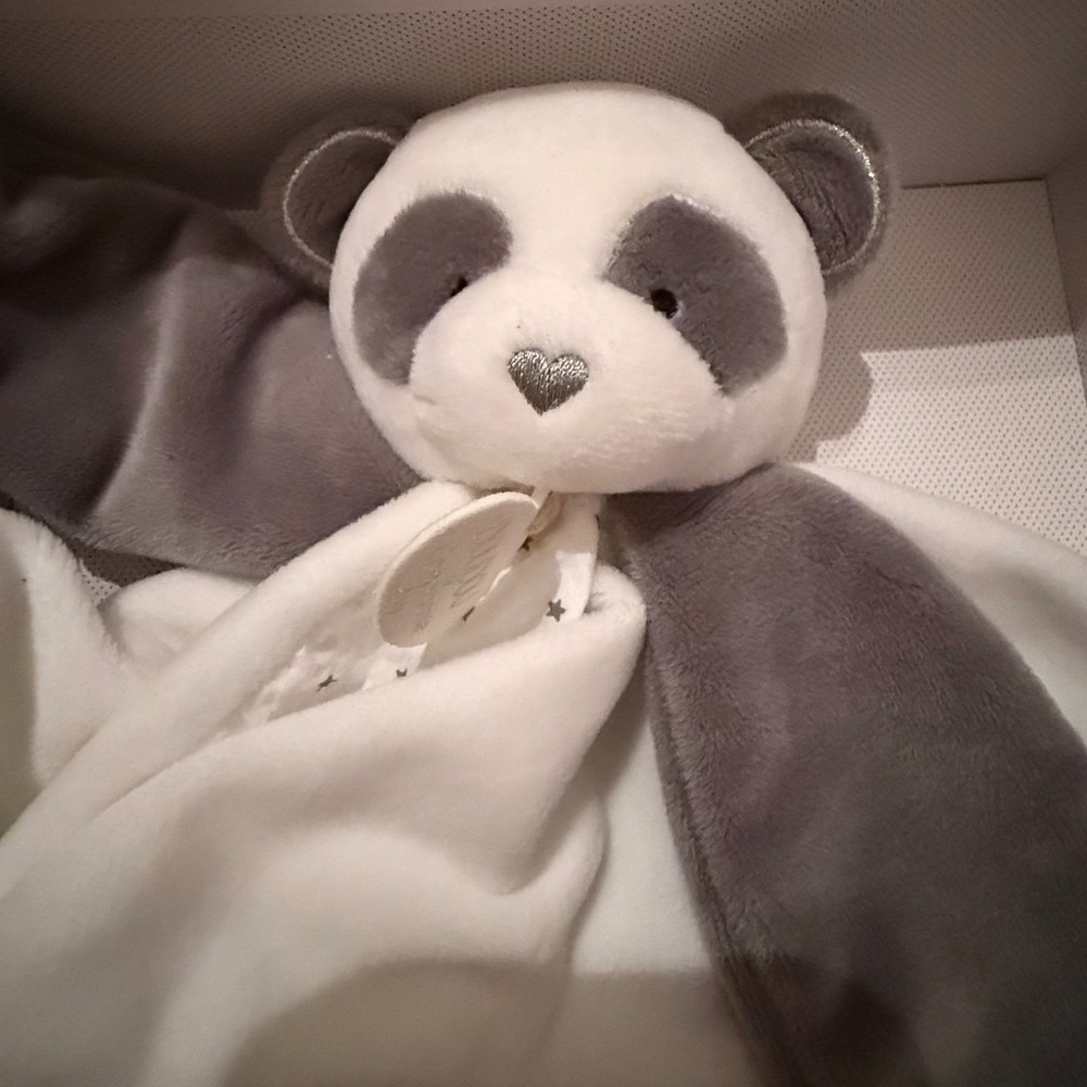 NEW Baby Lovey Panda Bear Plush Doudou et Compagnie Paris Soft Baby Toy Gift - Picture 2 of 4